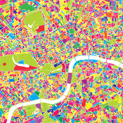 London, United Kingdom, colorful vector map