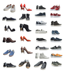 Many shoes, sports, men's and women's