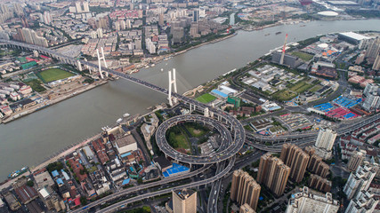 Shanghai NanPu bridge traffic