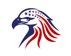 Obraz premium American Patriotic Eagle Special Force Logo
