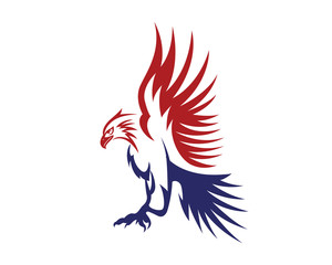 Obraz premium American Patriotic Eagle Special Force Logo