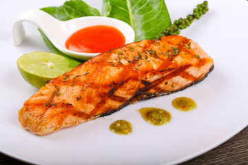 Grilled salmon