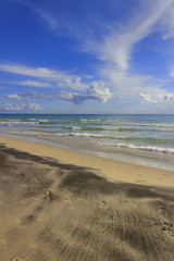 The most beautiful sandy beaches of Apulia.Salento coast: Alimini Beach,ITALY (Lecce). Italy....