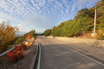 mountain road in Crimea
