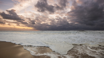 Scenery of sunset at the beach