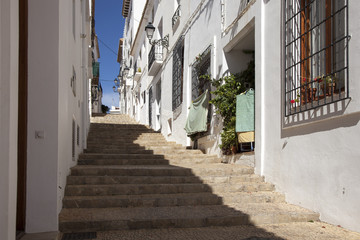 photo of an old street with a staircase