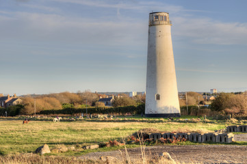 Fototapeta na wymiar Leasowe lighthouse, Wirral, UK.