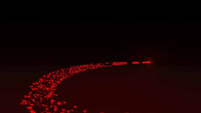 I love you. Festive abstract background with inscription and sparkling particles.