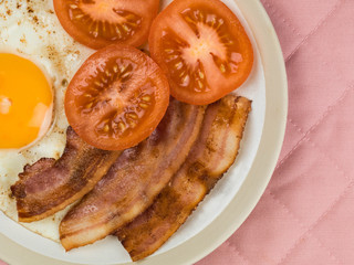 Bacon Egg and Tomato Breakfast Food