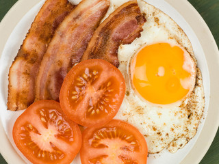 Bacon Egg and Tomato Breakfast Food