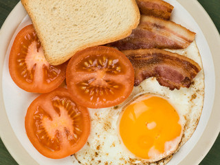 Bacon Egg and Tomato Breakfast Food