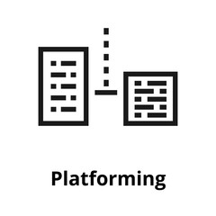 Platforming line icon