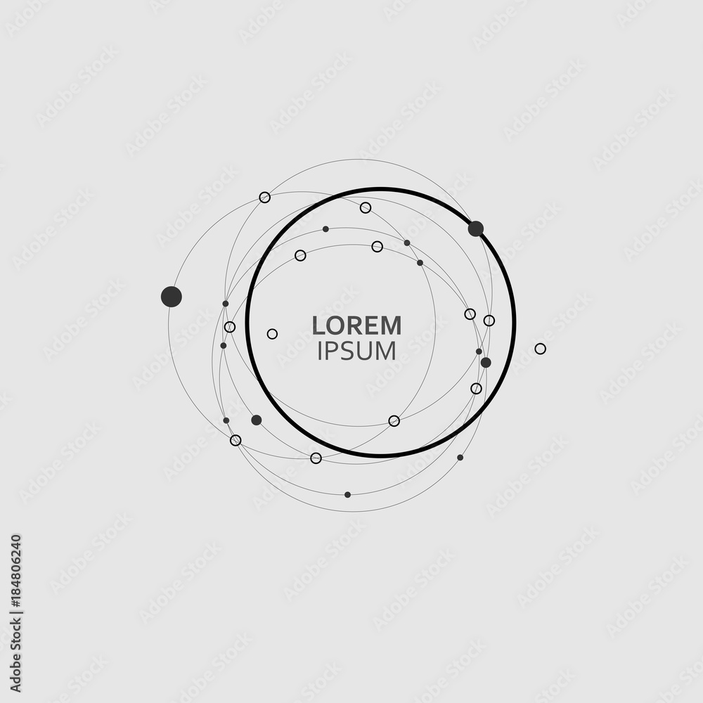 Poster set pattern circle abstract background. creative design elements with round shape