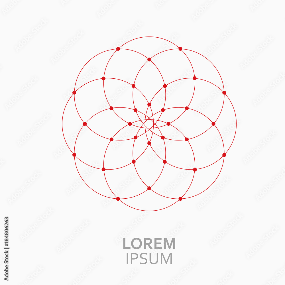 Poster set pattern circle abstract background. creative design elements with round shape