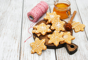 Christmas ginger and honey cookies