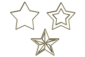 Estrellas doradas de navidad.