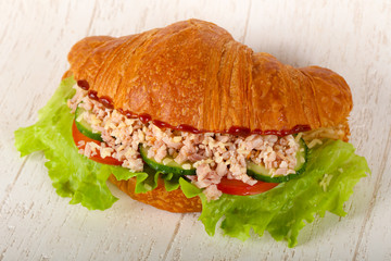 Croissant with meat