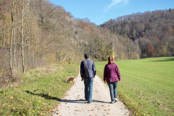couple walking in the park