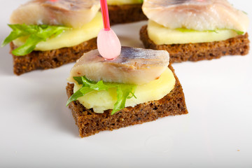 Canape with herring
