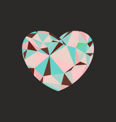 heart diamond pink