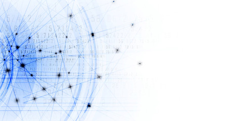 Neural network concept. Connected cells with links. High technology process. Abstract background