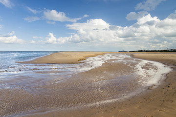Sand summer beach in Malahide Dublin Ireland