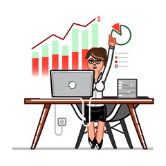 Business sketch woman