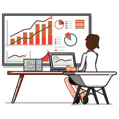 Business sketch woman