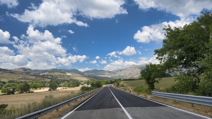 Mountain landscape in Abruzzi at summer