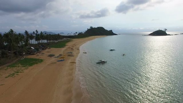 Traditional Philippine fihing village, aerial
