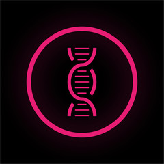 Neon Button rund - DNA Strang