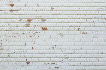 Obraz premium Brick wall white color with damaged for textured and background