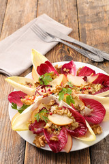 chicory salad with walnut and apple