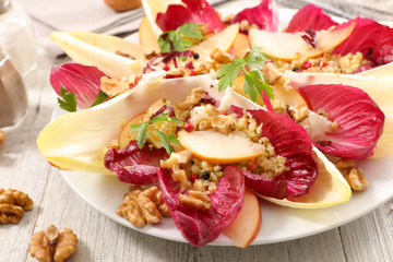 chicory salad with walnut and apple