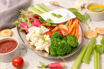 vegetable and dip