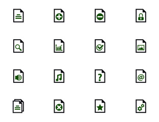 documents simple vector icons in two colors