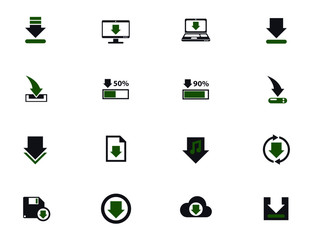 download simple vector icons in two colors