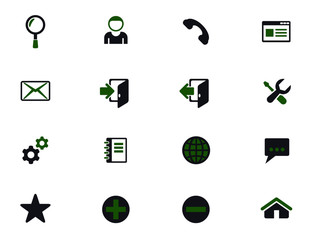 web tools simple vector icons in two colors