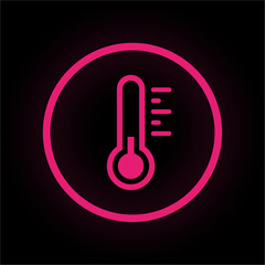 Neon Button rund - Thermometer kalt