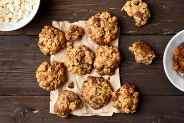 Oats cookies, top view