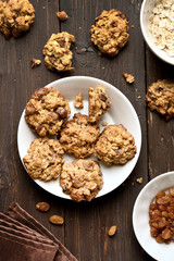 Oats cookies, top view