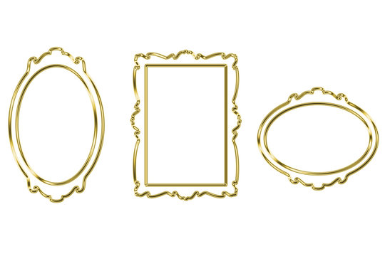 Marcos de cuadros y espejos de oro.