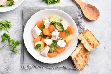 Vegetable chicken soup