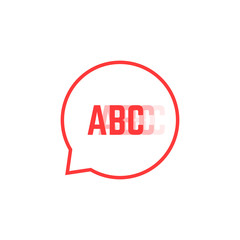 red stuttering logo like speech bubble