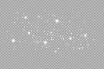 Glow light effect. Vector illustration. Christmas flash. dust
