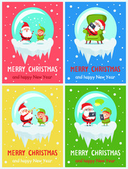 Merry Christmas Colorful, Vector Illustration