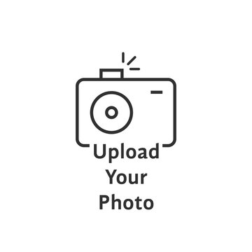 thin line black camera logo like upload your photo