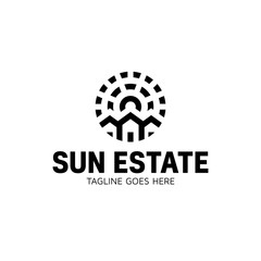 Sun Estate Logo Design Template