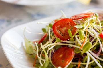 Fresh healthy Classic Caesar salad on plate