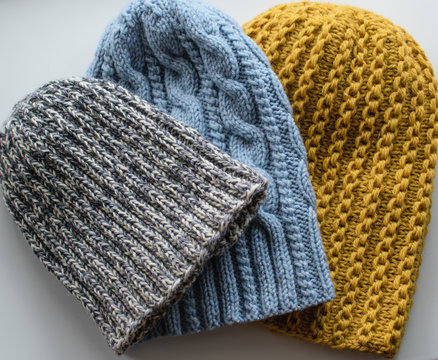 Knitted hats for Christmas